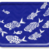 Birch Wood Trays Shoal of Fish / Blue | Asta Barrington