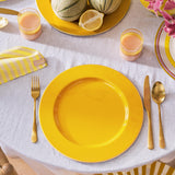 Plate Metal Yellow 32cm