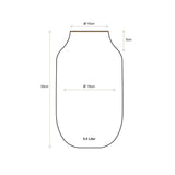 Vase Metal Oval Yellow 30cm