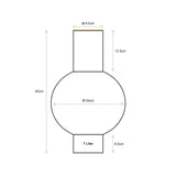 Vase Metal Medium Ocher 24x40cm