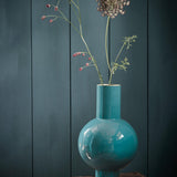Vase Metal Medium Dark Green 24x40cm