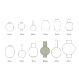 Vase Metal Medium Dark Green 24x40cm