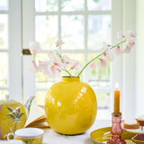 Vase Metal Yellow 23cm