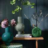 Vase Metal Green 23cm