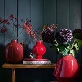 Vase Metal Dark Red 32cm