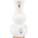 Jarrón redondo Royal Winter White 15cm x 2 piezas