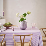 Vase Metal Stripes Lilac 32cm
