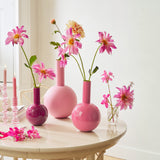 Vase Metal Small Bright Pink 15x26cm