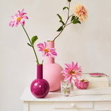 Vase Metal Small Bright Pink 15x26cm