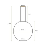 Vase Metal Large Matt Light Pink 24.5x42cm