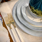 Bugatti Ares | Gold / White 5 Piece Place Setting | Ares by Bugatti