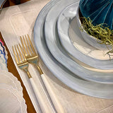 Bugatti Ares | Gold / White 5 Piece Place Setting | Ares by Bugatti