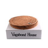 Vagabond | Sea and ShoreAnchor Placemat Hand Woven Wicker Rattan Round - Set of 4