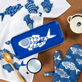 Birch Wood Trays Shoal of Fish / Blue | Asta Barrington