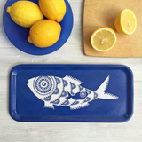 Birch Wood Trays Shoal of Fish / Blue | Asta Barrington