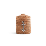 Anchor Hand Woven Wicker Rattan Lidded Ice Bucket | Sea and Shore - Anchor by Vagabond