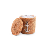 Anchor Hand Woven Wicker Rattan Lidded Ice Bucket | Sea and Shore - Anchor by Vagabond