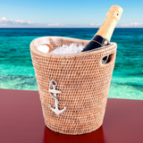 Anchor Hand Woven Wicker Rattan Champagne / Ice Bucket | Sea and Shore - Anchor by Vagabond