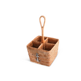 Anchor Hand Woven Wicker Rattan Flatware Caddy | Sea and Shore - Anchor by Vagabond