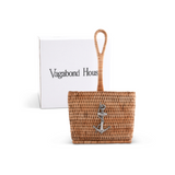 Anchor Hand Woven Wicker Rattan Flatware Caddy | Sea and Shore - Anchor by Vagabond