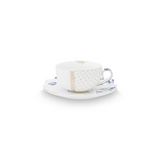 Cup & Saucer Royal White 225ml | Royal White/Gold/Blue