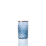 Anna Von Lipa | Hobnail Glass Blue Smoke + Gold 250 ml set 6 pc