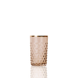 Anna Von Lipa | Hobnail Glass Cashmere + Gold 250 ml set 6 pc