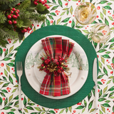 Napkin Ring | Holiday and Spring in Red, Green & Gold Set of 4