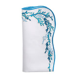 Reef Napkin in White, Turquoise & Gold, Set of 4