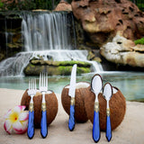 Bugatti Oxford | Gold Ring 5 Piece Place Setting Royal Blue