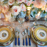 Bugatti Oxford | Gold Ring 5 Piece Place Setting Royal Blue