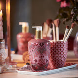 Set/3 Bathroom Accessories Kyoto Festival | Dark Pink