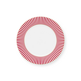 Plate Royal x 6 pcs | Dark Pink Stripes