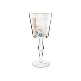 Wine Glasses Royal x 6pcs | Golden with Flowers