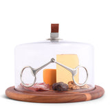 Vagabond Equestrian | HORSE BIT GLASS COVERED CHEESE WOOD BOARD